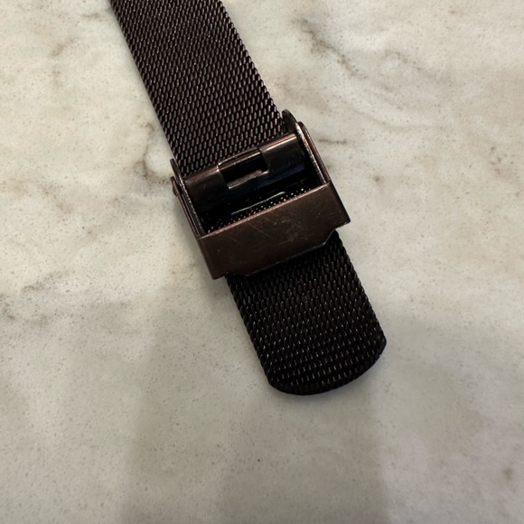 Skagen Denmark Steel mesh band watch in deep bronze MOP face, Swarovski markers - Picture 4 of 6